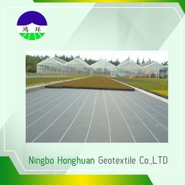 Anti - Weed Split Film PP Woven Geotextile Fabric For Stops Soil Erosion , Black Color
